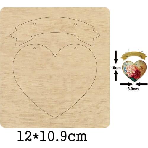 Heart Label Frame Ornaments Handwork Wooden Mold Baby Bedroom Wall Hanging Decor 2020 New Wood Dies Leather Cloth Paper Crafts