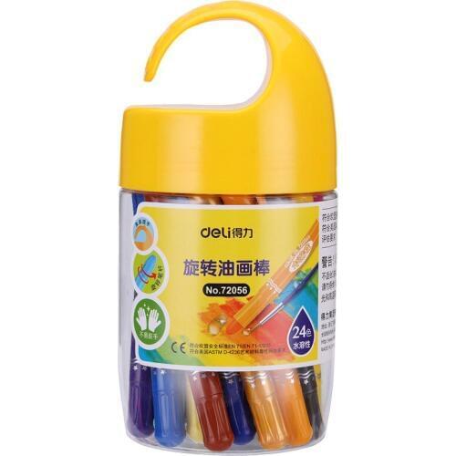 24-color water-soluble rotary canvas crayon 72056 childrens canvas wholesale Office supplies learning stationery