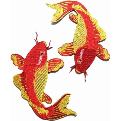 Customized Wholesale Embroidered Cloth Stickers Fish Adhesive Cloth Tape Clothing Accessories Accessories Bag Patch