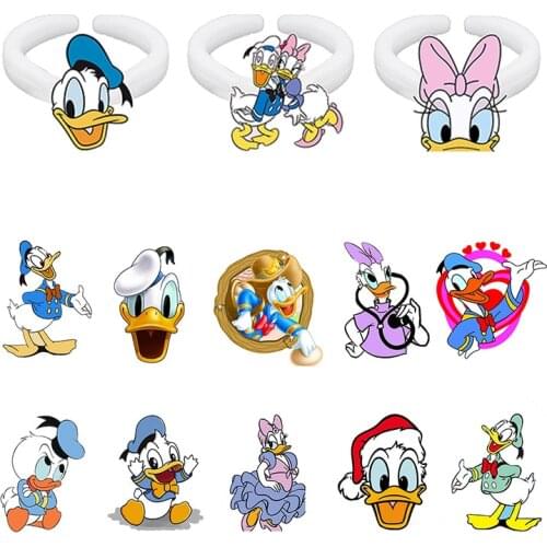 Disney Daisy And Donald Ring Couple Simple Resin Punk Girl Retro Fashion Large Acrylic Ladies Men Cute Rings Accessories