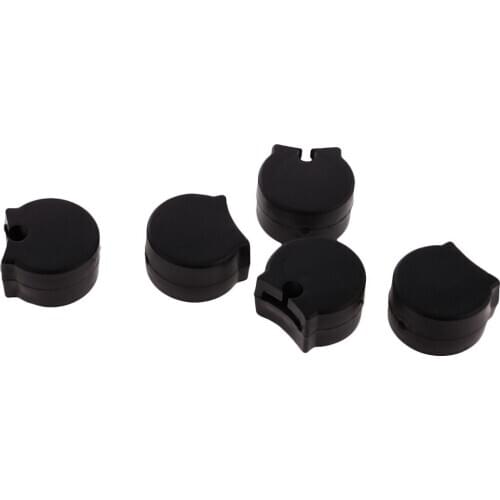 Set/5pcs Comfort Black Rubber Fingertip Guard Finger Caps for Clarinet Parts