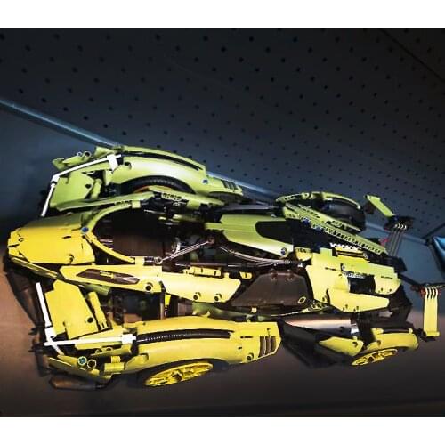 New High Tech Lamborghini Sports Car V12 Building Blocks 2527pcs RSR Technology MOC Module Brick Model Building Cyberpunk Boys