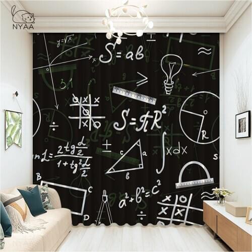 Beautiful Physical Curtain Luxury Living Room Geometric Curtains In Japanese Style Window White And Black Curtains Micro Shading