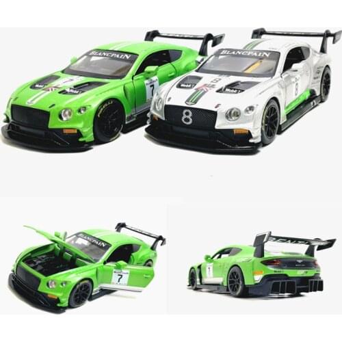 1:32 Scale Blancpain Racing Continental GT3 Diecast Metal Toy Model With Sound Light Car Pull back Educational Collection