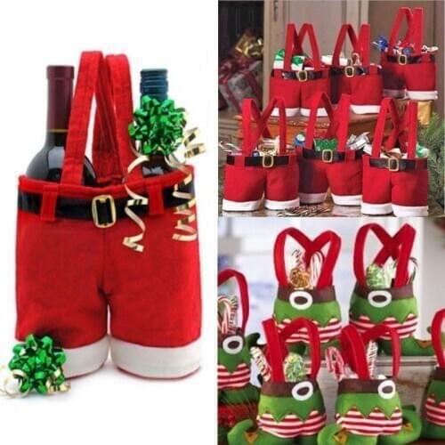 2019 XMAS Hot Sell Festive Christmas Santa Claus Pants Gift Bag Elf Boots Candy Bag Add Festive Atmosphere New year gift bags