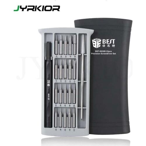 Jyrkior 22 in 1 Multifunctional Precision Screwdriver Magnetic Bits Mobile Phone Computer Repair Screwdrivers Tools Kit