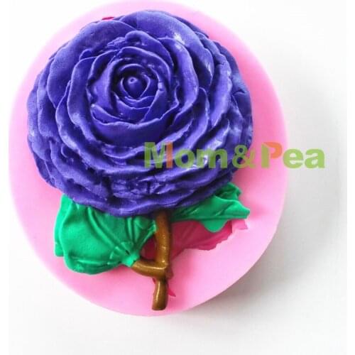 Mom&Pea 0747 Free Shipping Flower Shaped Silicone Mold Cake Decoration Fondant Cake 3D Mold Food Grade Chocolate Mold