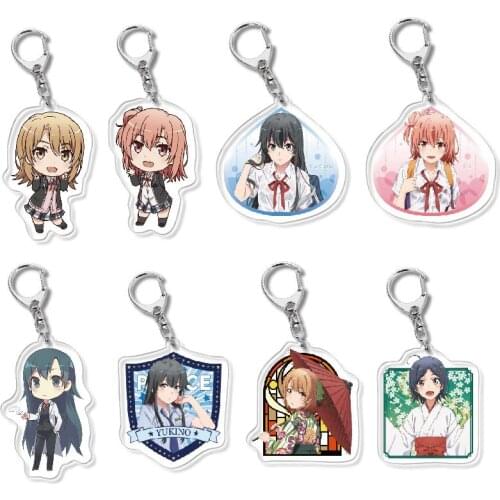 My Teen Romantic Comedy SNAFU Yui Yuigahama Yukino Anime Acrylic Figure pendant keychain Keyring Collection Model Toy Cosplay