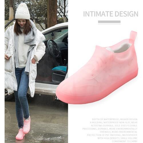 Girls Children Waterproof Reusable Rubber Slip-resistant Rain Boot Overshoes Baby Boots Kid Rain Boots With Cartoon Printing