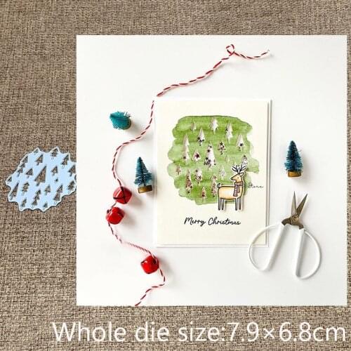 New Design Craft Metal stencil mold Cutting Dies Christmas tree background scrapbook die cuts Album Paper Card Craft Embossing