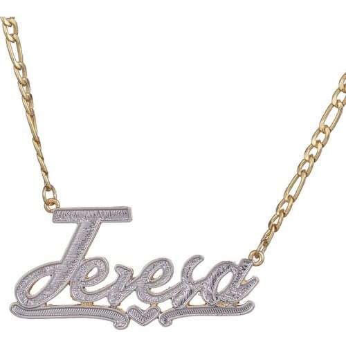 Custom Name Necklace Customized 3D Nameplate Pendant Birthstone Necklace Personalized Letter Name Chain Women Birthdays Gifts