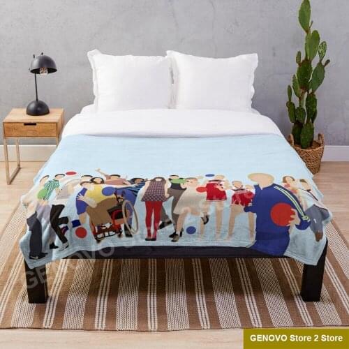 Glee Characters Throw Blanket blanket cover, warm decoration, bed and sofa, applicable to men and women