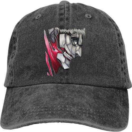 Adjustable Solid Color Baseball Cap Armored Titan Washed Cotton Attack on Titan Japanese Aniime Sports Woman Hat