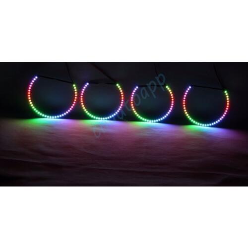 RGBW Angel Eyes Revolving Lights DRL LED Rolling Light Multi-Color Wireless Control For BMW E36 /E38 /E39 /E46 /3Series /5Series