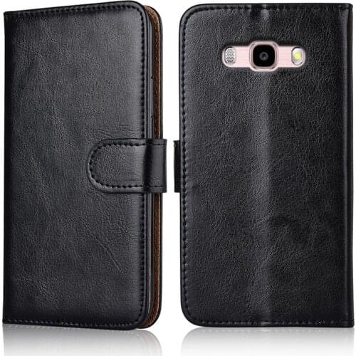 Luxury Flip Book Leather Case for Samsung Galaxy J5 2016 J510 J510FN J510F J510G Stand Wallet Phone Bags Cover with Strap