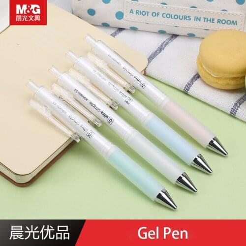 M&G AGPH5201 Retractable Gel Pen 0.5MM Black Ink Press Type Signing Pen School Supplies Office Supplies Stationery