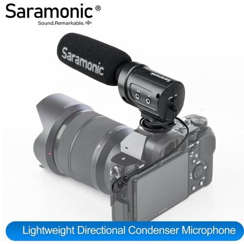Saramonic SR-M3 Lightweight Directional Condenser Microphone with Integrated Shockmount for DSLR cameras / camcorders