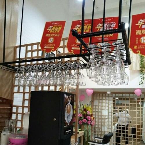 Red wine rack. Glass frame bar. Hang crossover vehicle