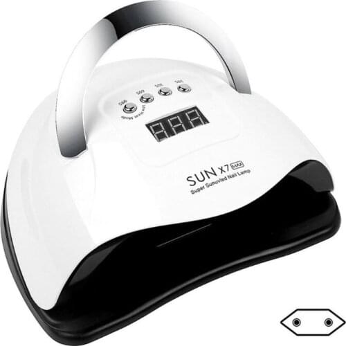 Arc Shape Handle Nail Dryer 180W UV LED Lamp Nail Phototherapy Machine LCD Digital Display for Curing Gel Nail Polish