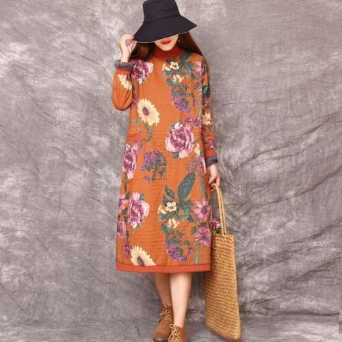 Women winter dress 2018 Japanese style streetwear oriental dress female ladies elegant womens dresses new arrival 2018 AA4214