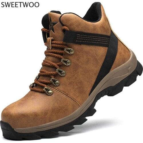 Winter Boots Men Safety Shoes Indestructible Work Shoes Puncture-Proof Work Sneakers Male Steel Toe Shoes Work Safety Boots 2020