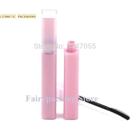 10/30/50pcs Pink Square Plastic Cosmetic Beauty Mascara Tube,Portable Makeup Beauty Eyelash Cream Container,Empty Mascara Bottle