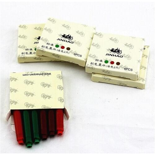 Wholesale Price 10PCS Disposable Fountain Pen Ink Cartridge Refills Length Fountain Pen Ink Cartridge Refills