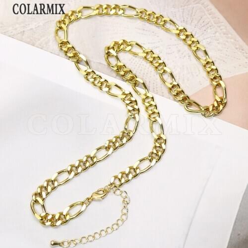 10 pieces Simple necklace fashion metal link chain necklace mix colors necklace for women 9699
