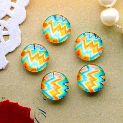 12mm 25mm 14mm 16mm 18mm 20mm Photo Glass Cabochons Round Cameo Set Handmade Settings Stone Geometric 06