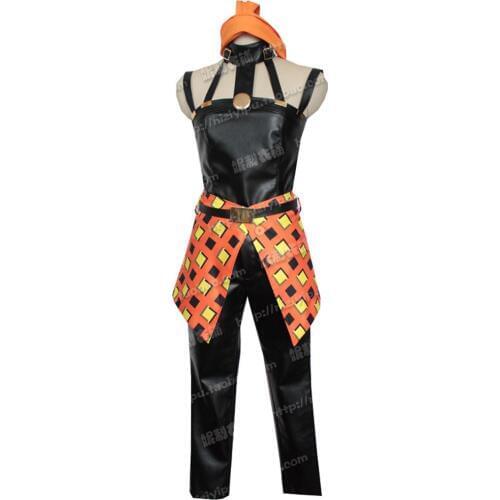 2019 JoJos Bizarre Adventure Game Anime Cartoon cos Ghirga Narancia Halloween Cosplay Party Cosplay Costume Faux Leather