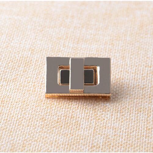 26mm x 16mm Gold Rectangle Twist Bag Lock. Flap Bag Purse Lock