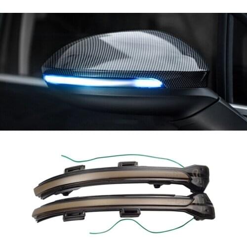 2xDynamic Flowing Side Mirror LED Turn Signal Water Blink Light For VW Golf 7R 7.5 For Volkswagen GTD R GTI MK7 2012-2018 Touran