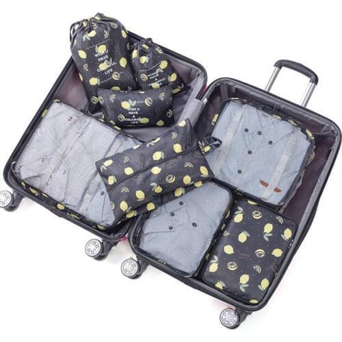 4SETS / LOT Travel Bags Sets Waterproof Packing Cube Portable Clothes Sorting Organizer Luggage Tote System Durable Tidy Pouch