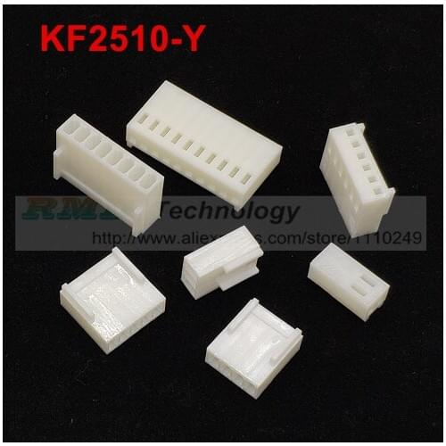 50pcs/lot KF2510 KF2510-2-12Y 2510 connectors 2.54 mm Female connector housing 2.54mm 2,3,4,5,6,8,10-12pin free shipping