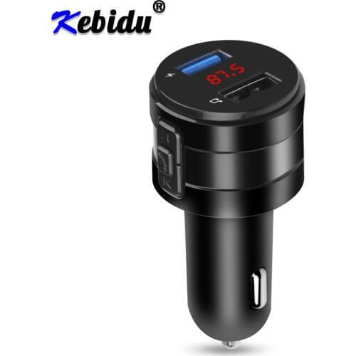 Kebidu 3.1A Dual USB Ports Car Charger Wireless Bluetooth Car MP3 Player FM Transmitter Modulator Car Kit Handsfree Phone Charge