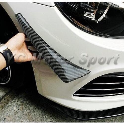 Car Accessories Carbon Fiber OEM Style Front Canards 2pcs Fit For 2008-2012 Scirocco R Front Bumper Canard