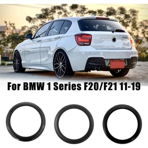 For BMW 1 Series F20/F21 2011-2019 Car Rear Badge Ring Logo Frame Cover Decoration Trim Carbon / Matte/ Gloss Black