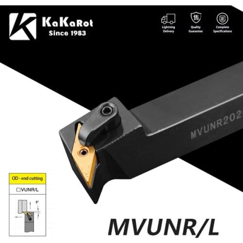 Kakarot External Turning Tool Holder MVUNR1616 MVUNR2020K16 MVUNR2525M16 VNMG Carbide Inserts MVUNR/L Lathe Cutting Tools Cutter