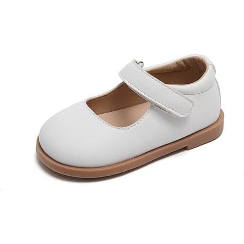 Kids Casual Shoes New Girls Pu Leather Princess Shoes Spring Children Non-slip Soft Single Shoes E975