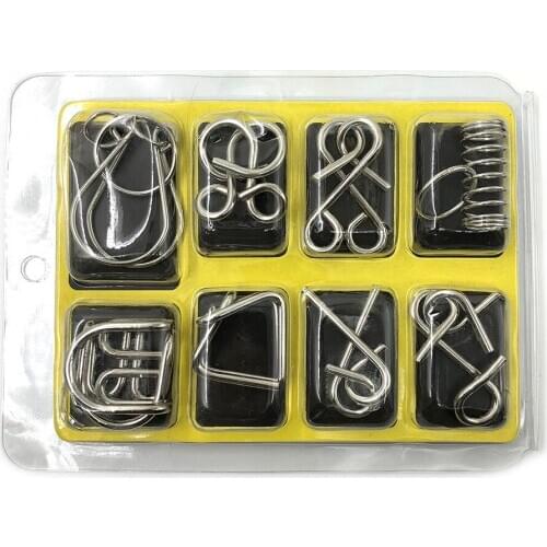 Heat Sell Children Alpinia Oxyphylla Toys Nine Interlink 8 Paper Set Intelligence Ring Trip Kindergarten Teaching Articles