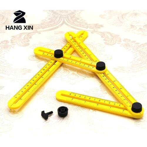 HANGXIN Multifunctional plastic folding ruler angle measuring protractor multi-angle ruler builder artisan engineer layout