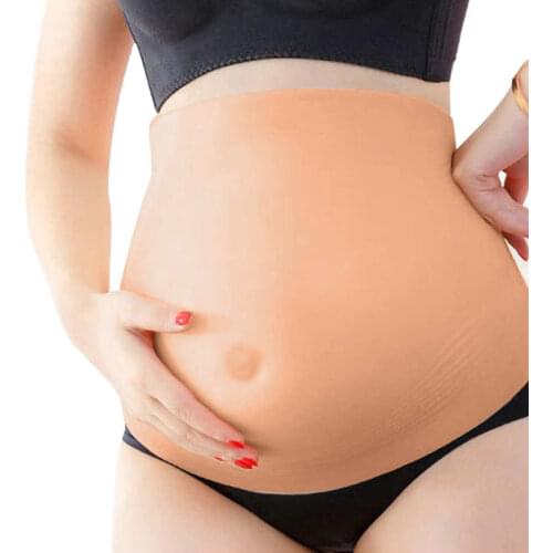 New Fake Pregnancy Belly Silicone Artificial Pregnant Tummy Performance Photography Props Braces Support