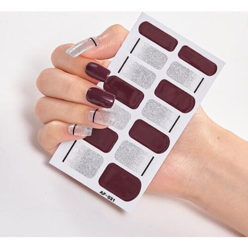 Nail Stickers Foil Nail Art Stickers 2020 Colorful Nail Decoration Pure Solid Color Decals Plain Stickers Nail Tips Nail Strips