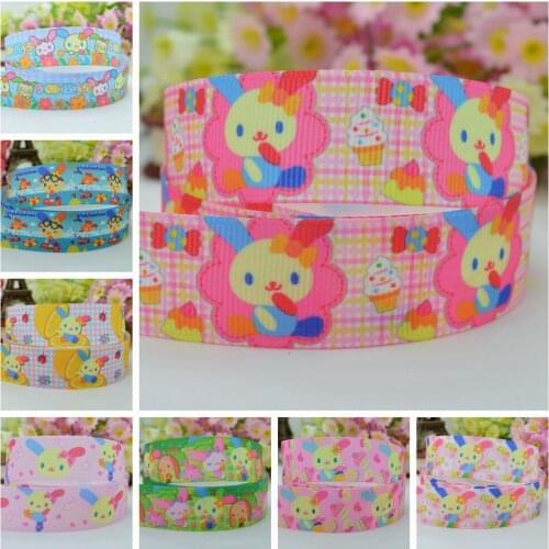 SUPWRF 16 22mm 38 50 75mm Cute U SA HA NA Printed grosgrain ribbon hair bow DIY hair accessories decoration 50 Yards B0929