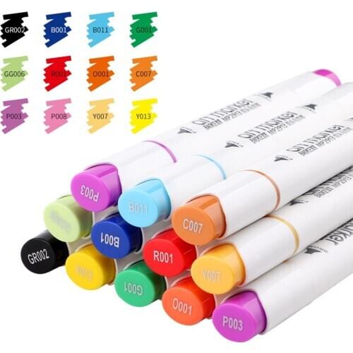 12 Boxes of Baoke 2913#12 Color Marker Oil Stick Hand-painted Design Anime Full Set of 12 Color Oily Student Pop Pen Water