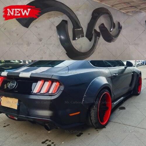 FOR MUSTANG 2015-2017 STAGE3 STYLE GLASS FIBER WIDE FENDER TRIM BODY KIT TUNING FOR MUSTANG FRP FRONT/REAR FLARE FENDER RACING