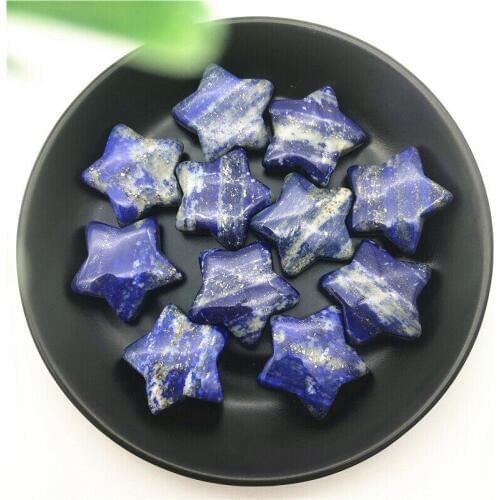 Natural Lapis Lazuli Crystal Stone Star Shaped Meditation Healing Polished Gifts Natural Stones and Minerals