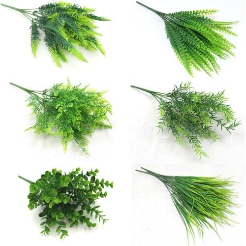 New Artificial Fern Creative Decoration Artificial Plant Fern Simulation Plant Plastic Flower Fern Wall Material Accessories