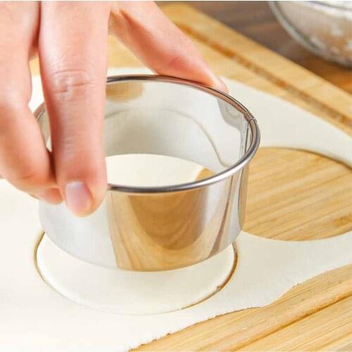 3PCS Dumpling Skin Cutter Food Grade Stainless Steel Round Dumpling Cutter Tool Pie Ravioli Mould Circle Dumpling Skin Device