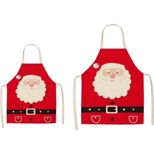 Christmas Apron Adult Kitchen Apron for Christmas Party Chef Cooking Restaurant K0AB